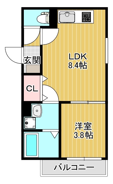 AND　TERRACE　北野田 間取り
