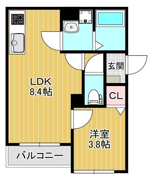 AND　TERRACE　北野田 間取り