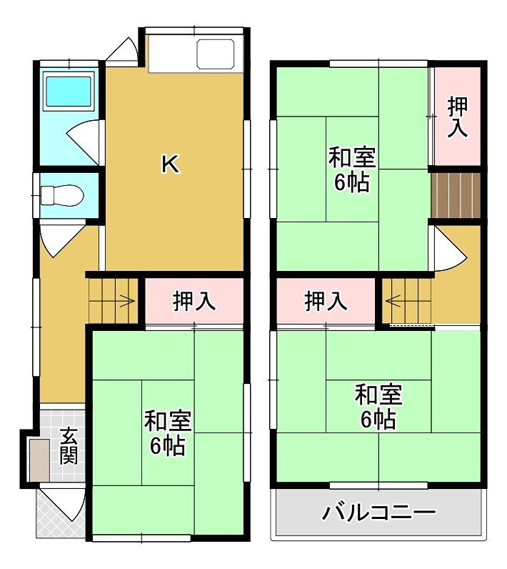 南余部貸家 間取り