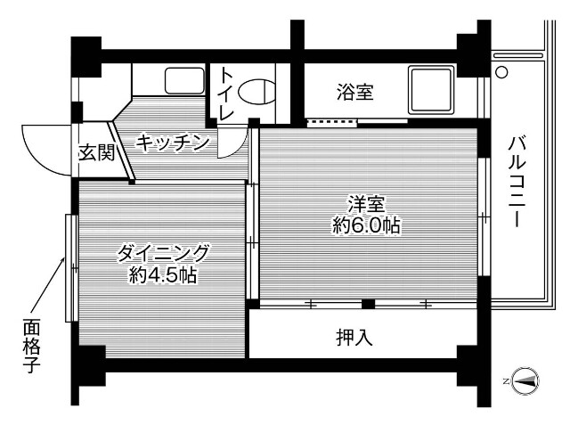ビレッジハウス木戸1号棟 間取り
