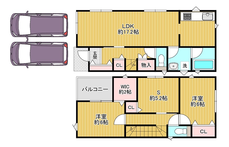 堺市美原区平尾・戸建 間取り