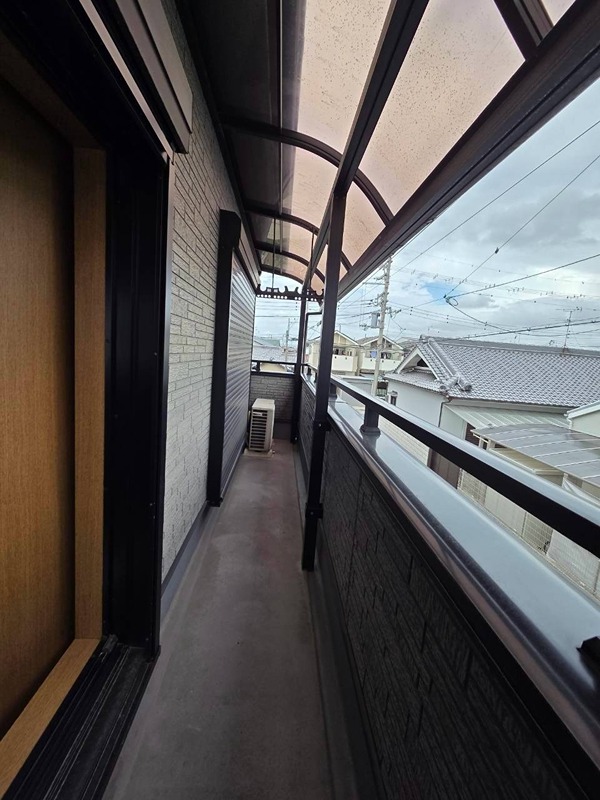 貸家 堺市東区日置荘北町１丁 ベランダ