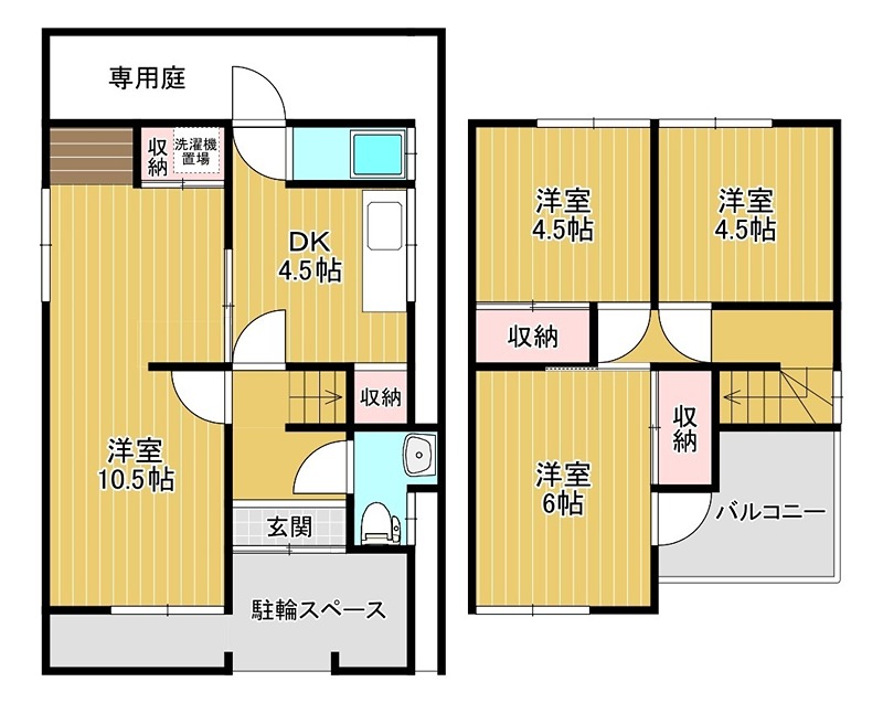 貸家 堺市美原区大饗 間取り