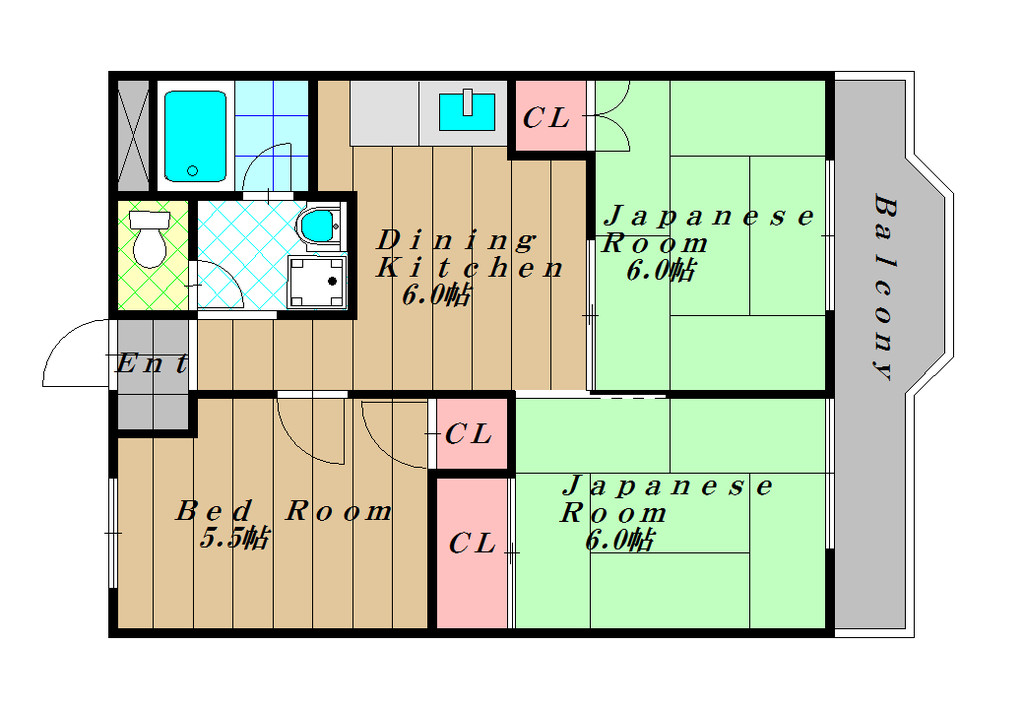 石坂スカイハイツ 間取り