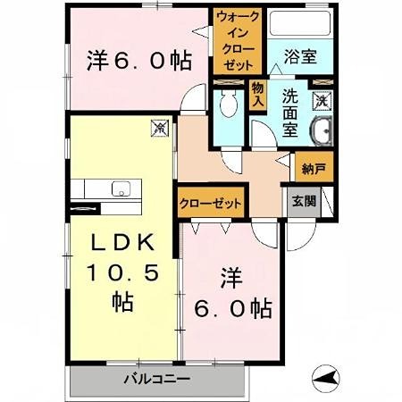 Ｄ'フォレスタ初芝 間取り