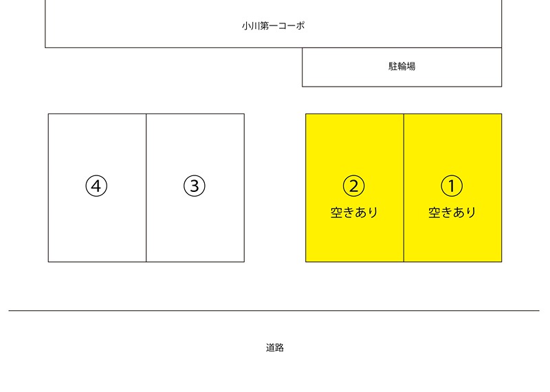 小川第一コーポ 駐車場 間取り
