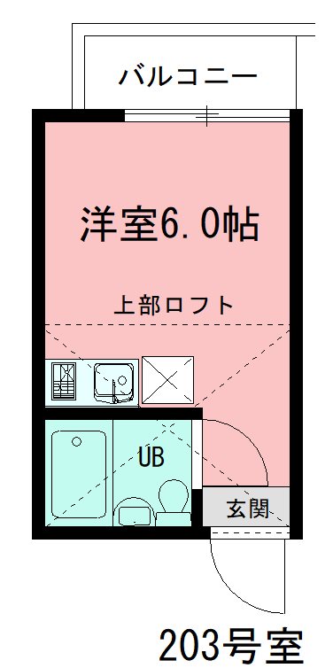 オリーブ弘明寺 203号室 間取り