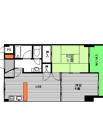 カーサ大樹 202号室 間取り