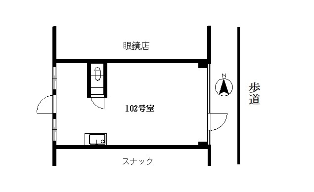 第2森田ビル 1階店舗102号室 間取り