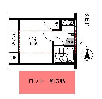 ウイング館 202号室 間取り