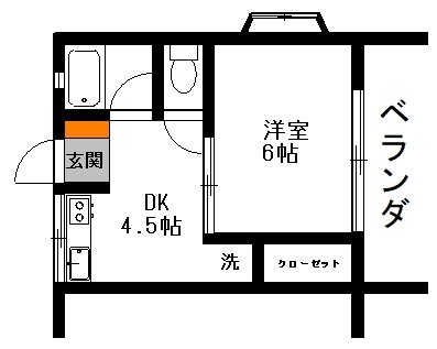 メゾン・ド・中央 201号室 間取り