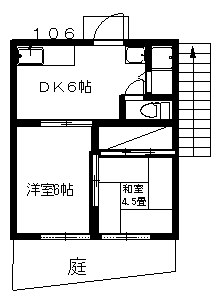久米川栄町グリーンハイツ 106号室 間取り