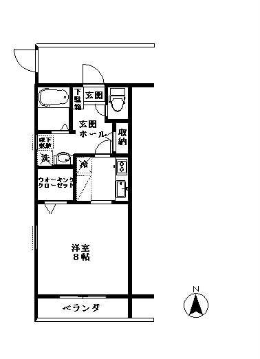 フェリシータ 104号室 間取り