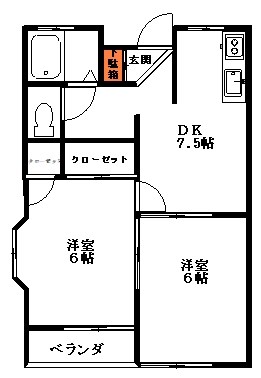 小平栄町グリーンハイツ 103号室 間取り