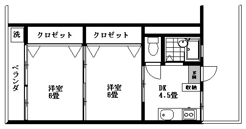 第2森田ビル 405号室 間取り