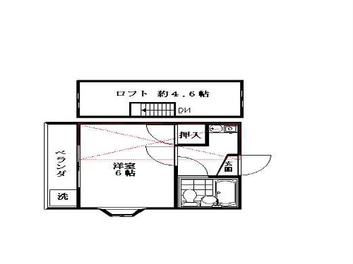 ウイング館 201号室 間取り