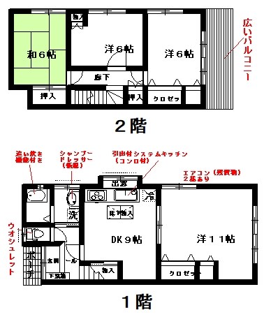 南街6丁目貸家 間取り