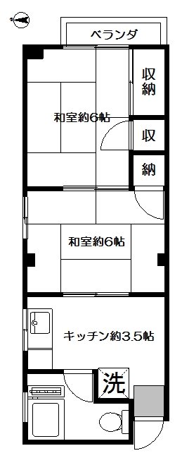 ハウス白鳥 201号室 間取り