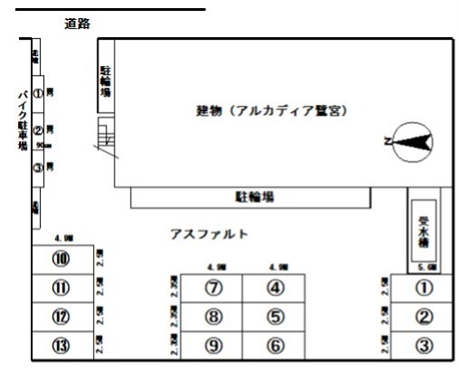 アルカディア鷺宮(バイク駐車場) 間取り