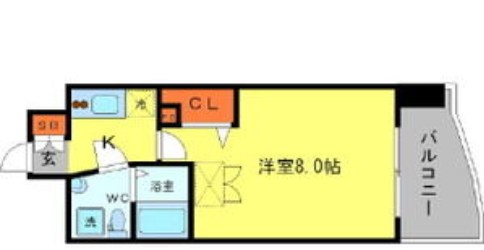 AFFLUENCE難波 間取り