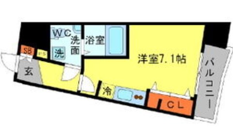 AFFLUENCE難波 間取り