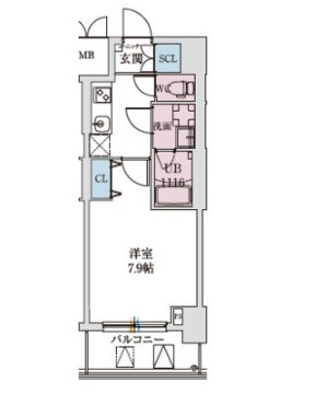 スプランディッド上本町WEST 間取り