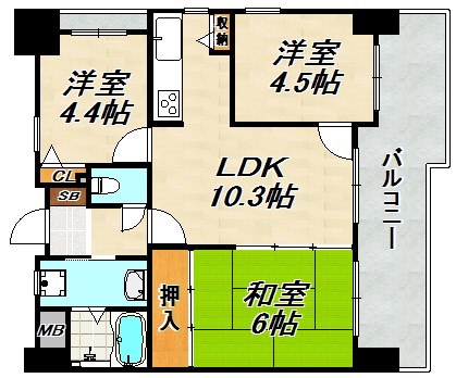 ワコーレプラージュ須磨 間取り図