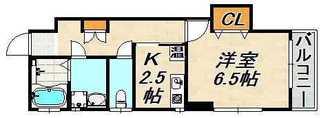 アグローリ駒ヶ林 間取り図