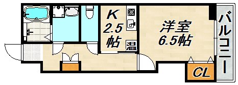 アグローリ駒ヶ林 間取り図
