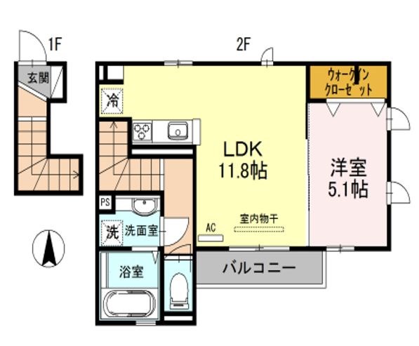 キャム月見山Ⅱ 間取り図