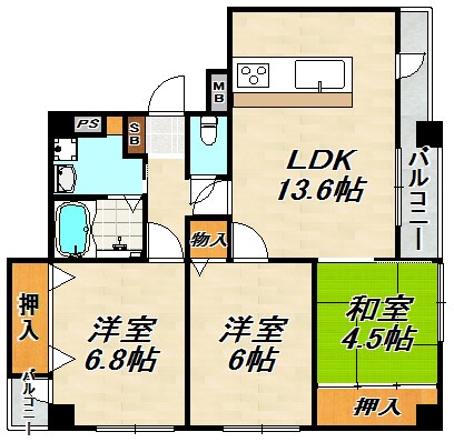 VIVACE長田 間取り図
