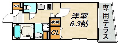 H.Cフラッツ須磨天神 間取り図