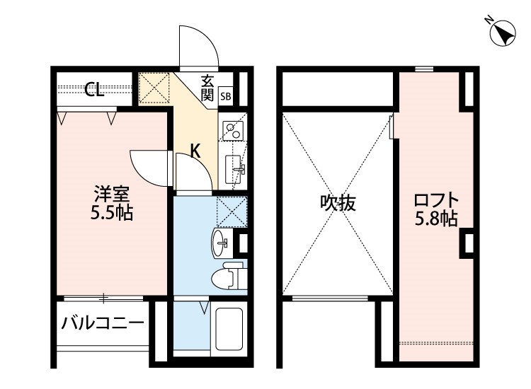 サンクス東須磨 間取り図