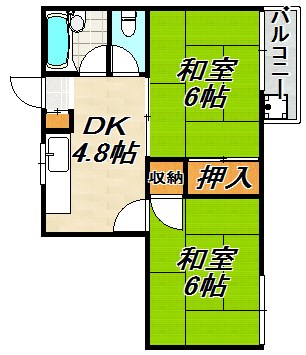 ヴィラ高取山 間取り図