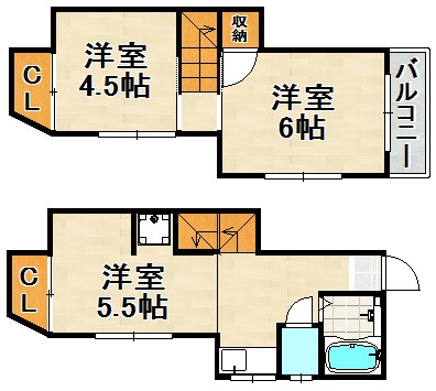 クローバーⅡ 間取り図