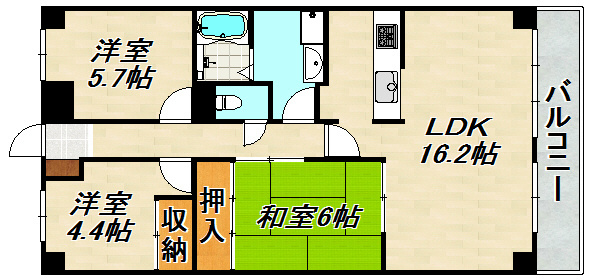 朝日プラザモンターニュ北神戸 間取り