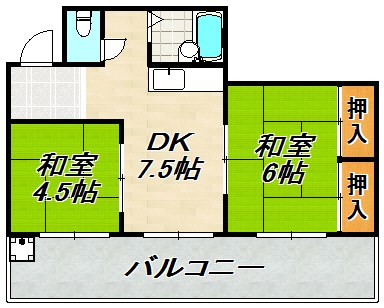 エスポワール板宿 間取り図