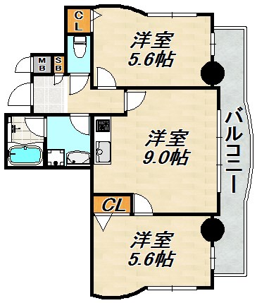 カーサ・ヤナガワ 間取り図