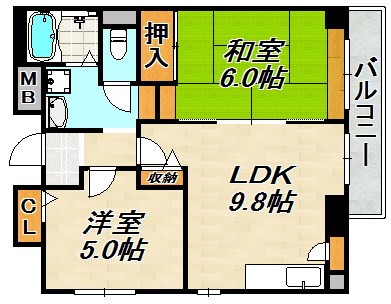 シャロン鷹取東 間取り図