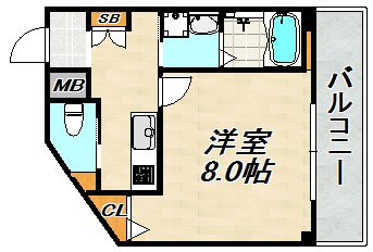 クレアドル須磨Ⅱ 間取り図