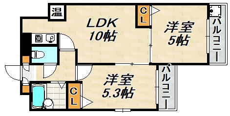 モダンアパートメント神戸新長田 間取り図