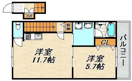 GLAハート長田 間取り図