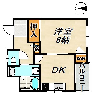 エフアール板宿 間取り図