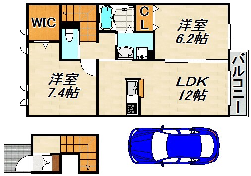 メゾン梨川Ⅲ 間取り