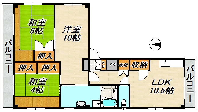 神宿イシカワハイツ 間取り図