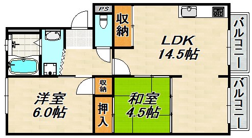 グリーンハイツ白川 間取り図