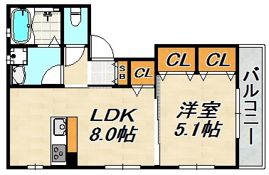 KARIN新長田アネックス 間取り図
