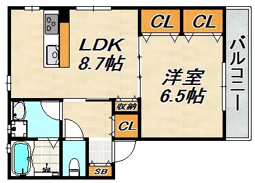 KARIN新長田フロント 間取り図