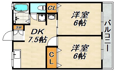 シティハイム長田 間取り図
