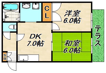 ベルドミール Ｂ棟 間取り図